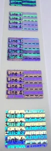 SV75c 5000 .75" Square Custom Security Hologram Labels Tamper Evident Stickers - Picture 1 of 9