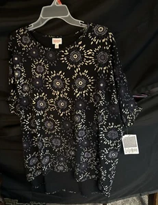 Lularoe Grey And Gold Decorated M Tunic Top - Picture 1 of 7