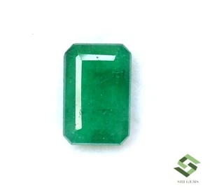 13.25x9 mm Certified Natural Emerald Octagon Cut 7.46 Cts Faceted Loose Gemstone - Picture 1 of 8