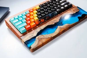 Resin Wrist Rest, Wood Wrist Rest For Mechanical Keyboard - Picture 1 of 8