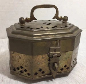Vintage Brass Trinket Box - Foto 1 di 9