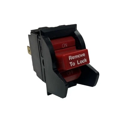 489105-00 y otros, interruptor de palanca de encendido/apagado con llave para amoladoras Delta y Rockwell Foto 1 de 2