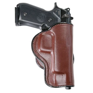PADDLE HOLSTER FOR TAURUS PT92. OWB LEATHER PADDLE WITH ADJUSTABLE CANT. - Picture 1 of 10
