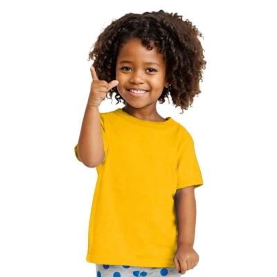 COUVER Toddler Cotton Jersey Short Sleeve T-Shirts, Solid Crewneck Tees, 1 Piece - Image 1 of 4