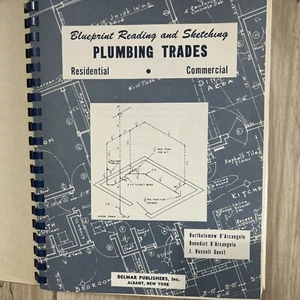 Vintage 50s Plumbing Trades Blueprint Manual With Blueprints  - Picture 1 of 6