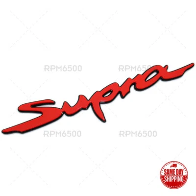 GR Supra Rear Trunk Bumper Liftgate Letter Emblem Badge Logo Sport Black & Red - Image 1 of 4