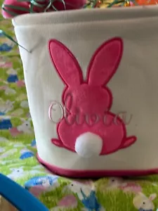 Personalized Embroidered Easter Basket, Kids Easter Basket, Gifts - Picture 1 of 7