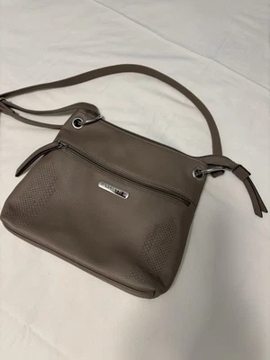 Bolsa tiracolo Rosette Bodhi couro flux marrom acastanhado - Imagem 1 de 4