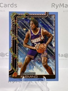 Rasheer Fleming RC 2025-26 Topps Basketball Holiday #H191 Light Blue Glitter - Picture 1 of 2