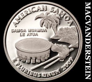 2009-S Silver American Samoa Quarter - Choice Gem Proof  Lustrous  #F526 - Picture 1 of 2
