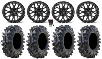 ITP Hurricane 14" Wheels Black 29.5" Terminator Tires Textron Wildcat XX - Image 1 of 4
