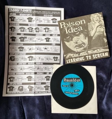 POISON IDEA "LEARNIING TO SCREAM" - 7" VINYL & INSERT TAANG! RECORDS - Image 1 of 2