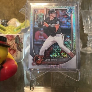 2025 Bowman Mega Box Coby Mayo Chrome Mojo Refractor Rookie Card RC #37 Orioles - Picture 1 of 2