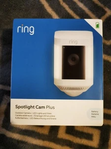 Ring Spotlight Cam Plus | Battery | Wireless Outdoor Security Camera 1080p White - Picture 1 of 1