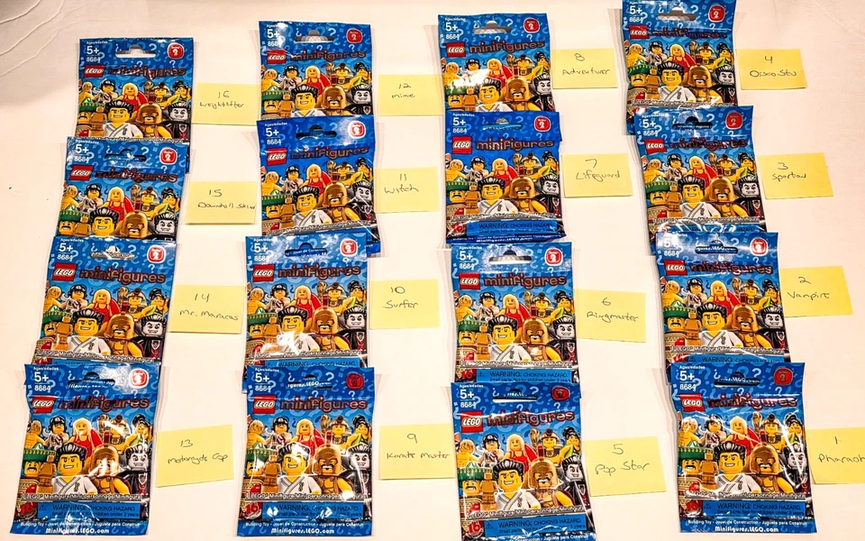 2010 LEGO 8684 Series 2 Minifigures, Complete Set of 16, MINT, Sealed, Retired - Image 1 of 1