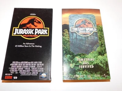 JURASSIC PARK 1993 + JURASSIC PARK THE LOST WORLD 1997 - VHS BUNDLE - Image 1 of 4