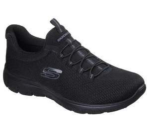 Skechers Summer Blush Womens Black Slip On Casual Sports Walking Trainers - Picture 1 of 5