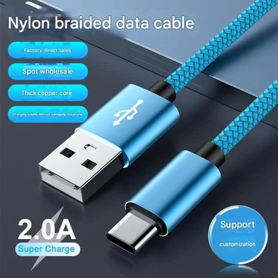 For iPhone 17 Samsung S25 USB Type C Charger Cable Heavy Duty Fast Charging Cord - Image 1 of 4