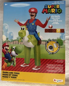 Disfraz Super Mario Bros. Mario Montando Yoshi Disfraz Inflable - Imagen 1 de 4