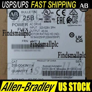 AB 25B-D043N114 PowerFlex 525 22kW 30Hp AC Drive 25BD043N114 US Free Tax - Bild 1 von 1