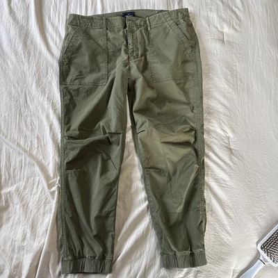 American Eagle Cargo Pants Green Stretch Sz 14 NWOT - Image 1 of 4