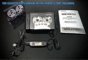 Sony Walkman WM-RX707 Reproductor de Cassette Grabador con Control Remoto, Auriculares y Manual - Imagen 1 de 10