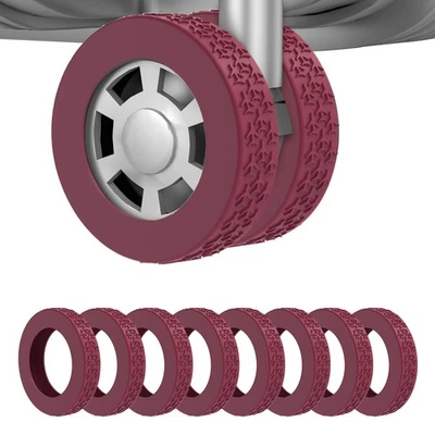 8 Piezas Fundas para Ruedas de Equipaje,Funda de Silicona para Rueda Giratoria de 2-2.4", Coche Foto 1 de 4
