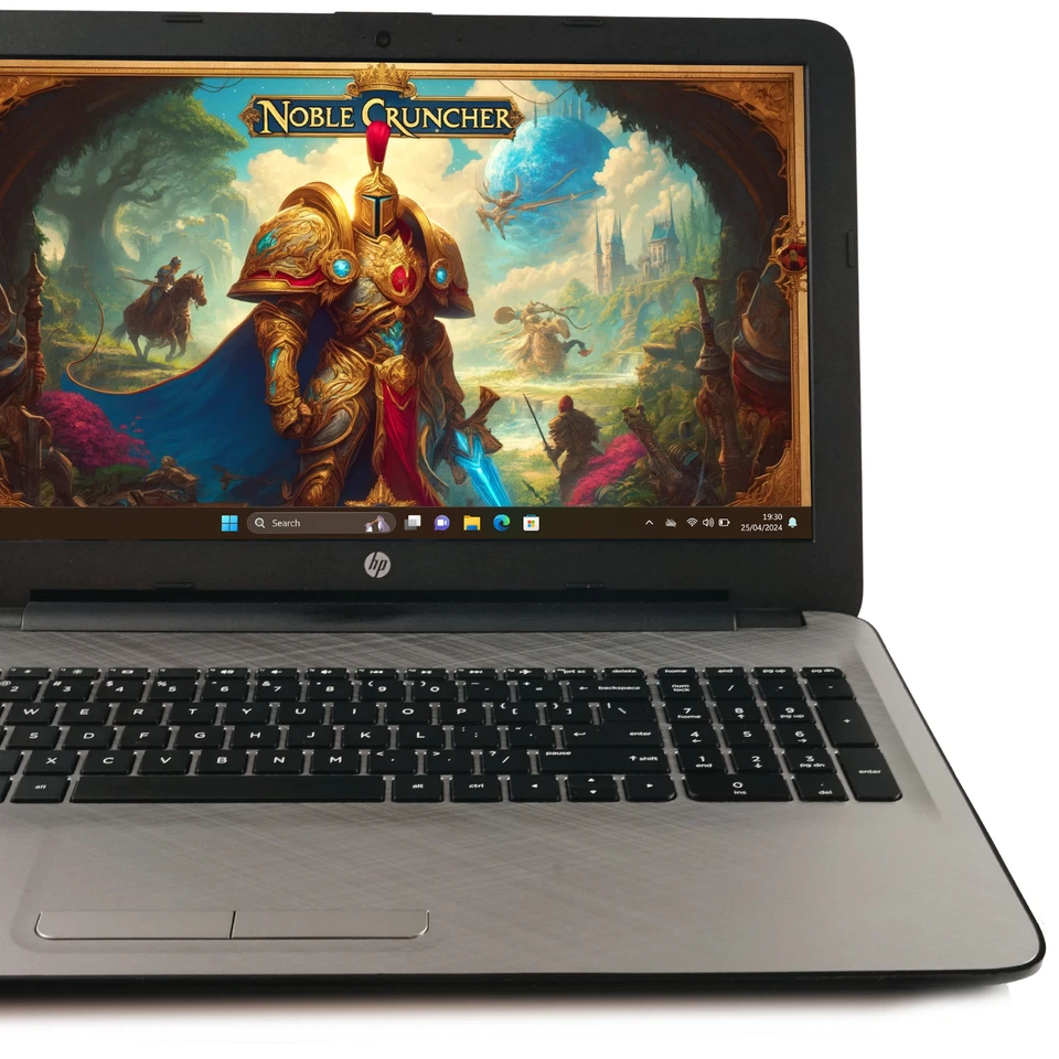 Cheap HP Laptop AMD A8 Quad Core 15.6" HD Screen 16GB RAM 256GB SSD Win11 PC - Image 1 of 4