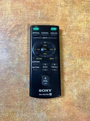 Sony Sound Bar Remote Control RM-ANU159 For HT-CT60 SA-CT60 HT-CT60/C SS-WCT60 - Image 1 of 2