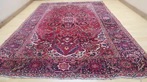 Large Persain Carpet Rug Hand Made Wool Vintage Living Room 11ft 9" x 8ft 1" - Picture 1 of 19