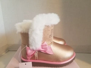 JUICY COUTURE JJK LIL PERRIS TODDLER GOLD EMBELLISHED BOOTS SIZE 9 MEDIUM - NWT - Picture 1 of 6