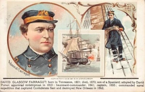 Postal: Almirante David Farragut, Guerra Civil, Publicado 1909, Multiview Bamforth - Imagen 1 de 2