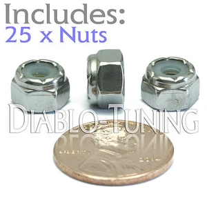 #8-36 casi nuevo - Cantidad 25 - Tuerca de bloqueo hexagonal de inserción de nailon SAE UNF - A2 acero inoxidable 18-8 - Imagen 1 de 2