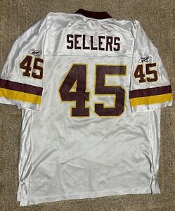 Mike Sellers #45 Washington Redskins Reebok NFL Football White Jersey Sz XXL 2XL