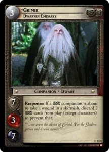 Lord of The Rings LOTR CCG TCG Shadows 11R10 Grimir, Dwarven Emissary - Picture 1 of 1