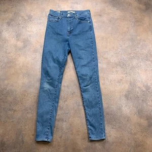 LEVI'S Mile High Jeans Womens (29 Inch Waist) (30 Inch Leg) Super Skinny Blue - Picture 1 of 14