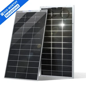 ECO-WORTHY Bifacial 195W Watt 12V Mono Solar Panel PV Certified Refurbished - Picture 1 of 10