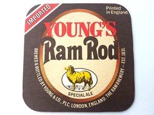 Vintage YOUNG'S EXPORT - Ram Rod ... Cat No'12 Beer mat / Coaster - Picture 1 of 23