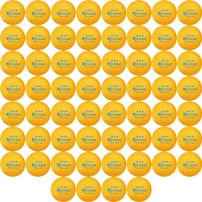 KEVENZ 60-Pack 3 Star Ping Pong Balls, Advanced Table Tennis Ball, Orange