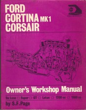 FORD CORTINA MK1,1200,1500 GT,SUPER,DE LUXE,LOTUS HAYNES MANUAL 1962-1966