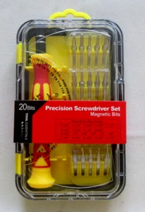 Precision Screwdriver set 20/Bits Kit Tool Magnetic Bites Laptop PC phones-New - Picture 1 of 5