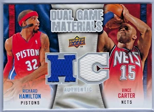 Vince Carter / Richard Hamilton - 2009/10 Upper Deck Dual Game Materials Card - Bild 1 von 2