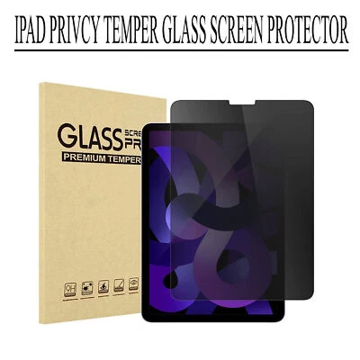 For iPad 10.9" 10.2" Pro 12.9" 11" Air 5 air 4 Anti Spy Privacy Tempered Glass  - Image 1 of 4