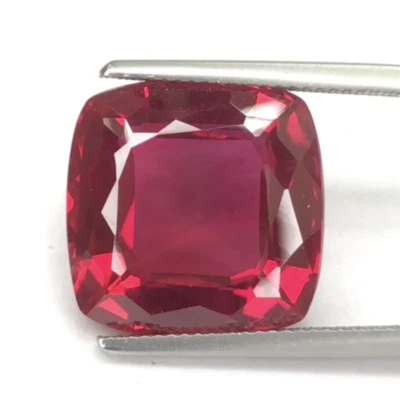 24.13CTS Rich Lab-Created Ruby Corundum Loose Gemstone | Flame Fusion - Image 1 of 3