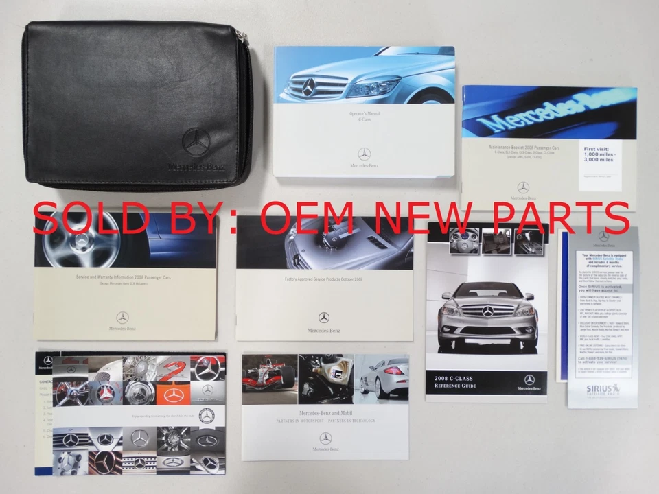 2008 Mercedes-Benz C-Class C300 C350 Sport Luxury 4MATIC Owners Manual Set Case Foto 1 de 1