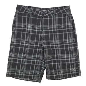 Rusty Men's Shorts Casual Chino Style Gray Black Plaid Size 32 - Picture 1 of 7