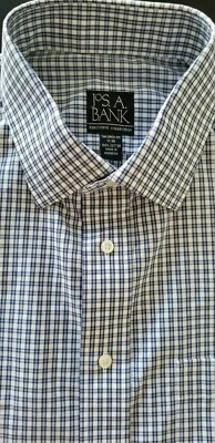 Camisa de vestir polo JOS A BANK para hombre ejecutiva ajustada manga larga con botones 17x35 Foto 1 de 4