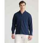 Quince Navy 100% Silk Twill Long Sleeve Shirt Nwt Size Medium