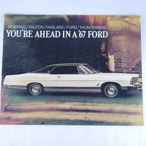 Ford Lineup 1967 concesionario anuncio impreso catálogo Mustang Falcon Fairlane Thunderbird - Imagen 1 de 1