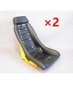 Set of 2 DATSUN Competition Bucket Seat Auto Look Reproduction Black 240Z 510 - Picture 1 of 10